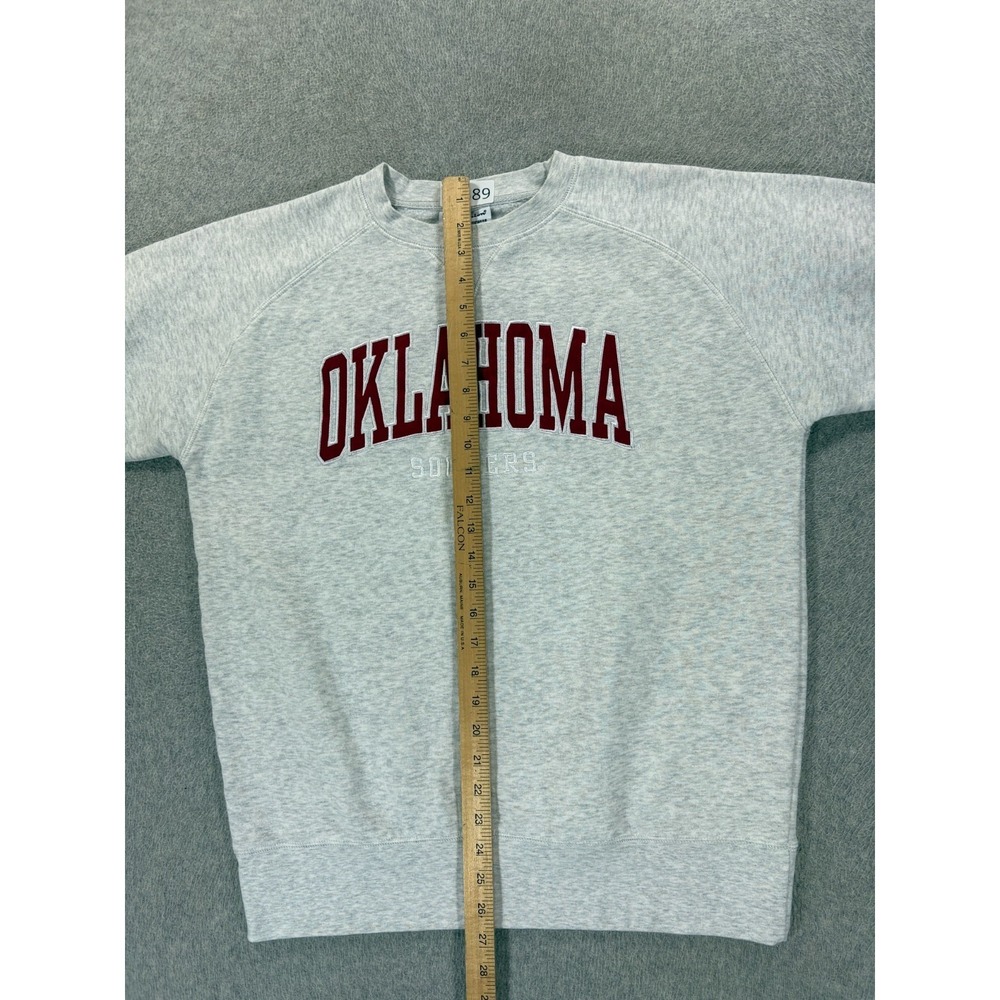 Oklahoma Sooners Champion Stitched Campus Crew Sweatshirt (Men's Medium) Gray - Picture 9 of 12